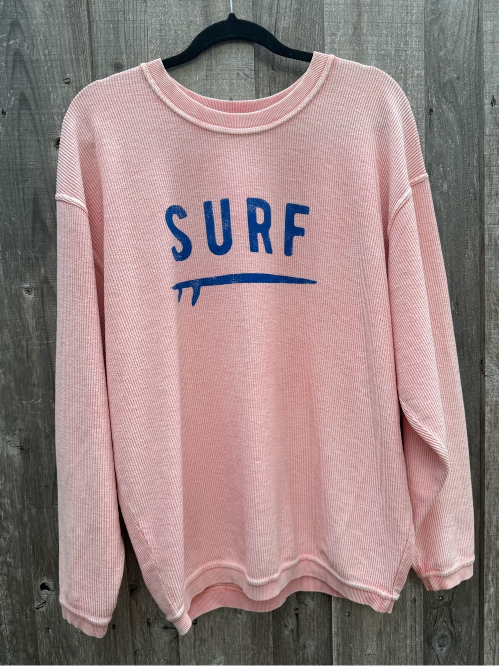 Oat Collective SURF Graphic Textured Pullover Sweatshirt NWOT Medium